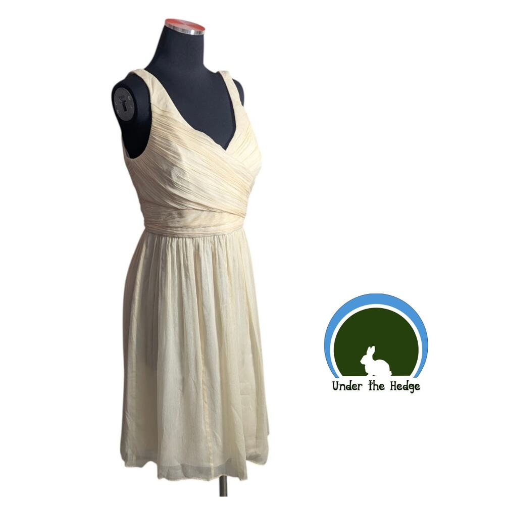 NWT J Crew Butter Yellow Heidi Silk Chiffon Wedding Party Dress Size 10
